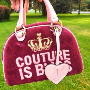 Juicy Couture Velour Mini Bowler Bag